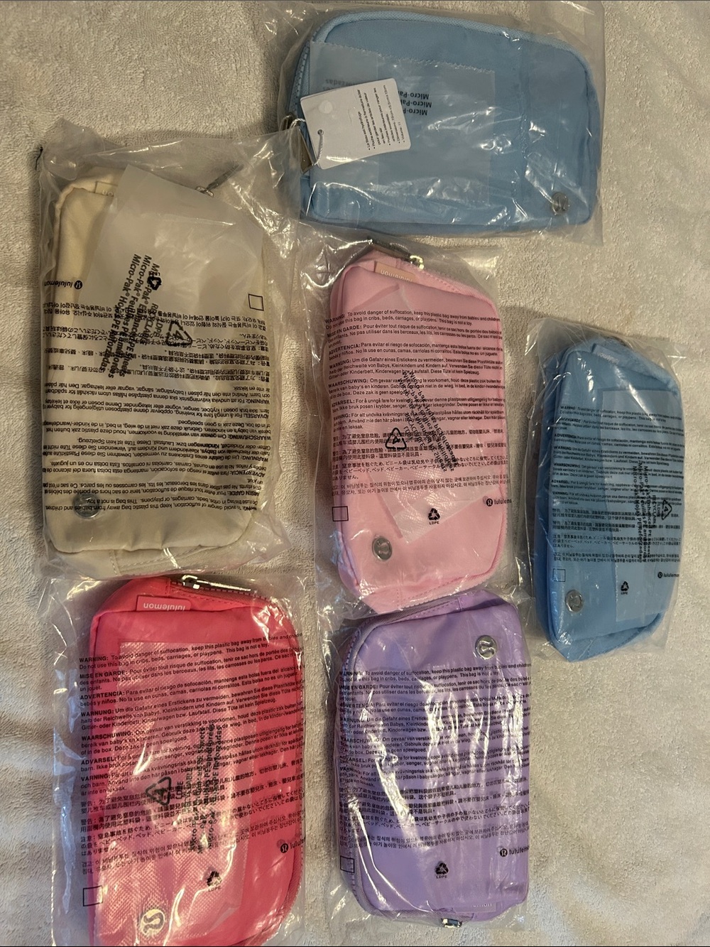 lululemon athletica Light Blue Zipper Pouch